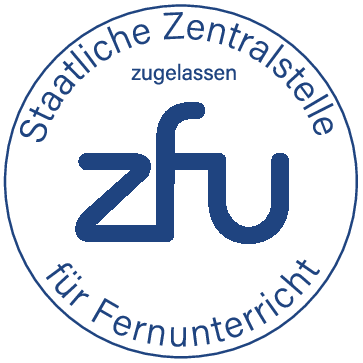 ZFU-Siegel: zugelassen von der Staatlichen Zentralstelle für Fernunterricht